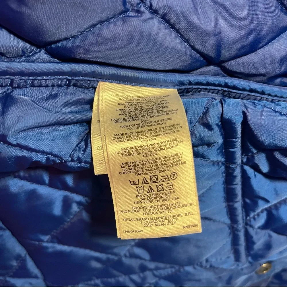 Brooks Brothers Kids Jacket Quilted Boys Royal Blue XS - 8 Years‎ EUC